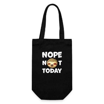 Not Today Faultier Lustig Geschenk - Geschenkbeutel für Flaschen - Schwarz - Vorne