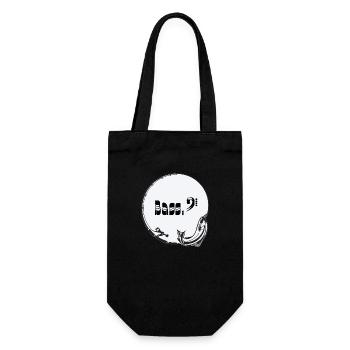 Time for Basss - Gift Bag for Bottles - black - Front