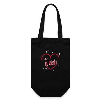 Be my valentine - Gift Bag for Bottles - black - Front