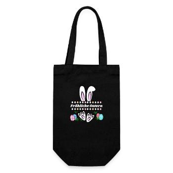 Fröhliche Ostern - Geschenkbeutel für Flaschen - Schwarz - Vorne