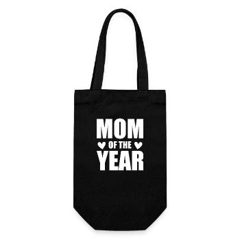 Mother Saying Gift Mom Mother's Day - Gift Bag for Bottles - black - Front