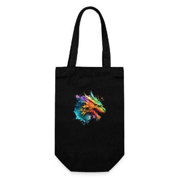 Dragon Fantasy Magie Mystique Créature Animal Coloré - Sac à bouteille - noir - Devant