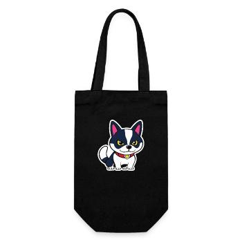 Little Dog Outlined - Gift Bag for Bottles - black - Front