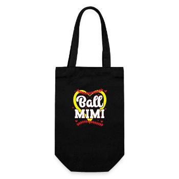 Ball Mimi Softball Baseball Mimi Grandma - Gift Bag for Bottles - black - Front