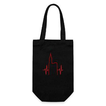 Cardio Strasbourg #tshirtalsace - Gift Bag for Bottles - black - Front