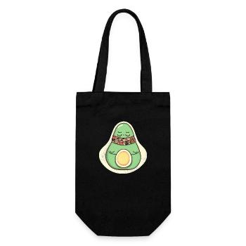 Meditierende Avocado Hippie Entspannung - Geschenkbeutel für Flaschen - Schwarz - Vorne