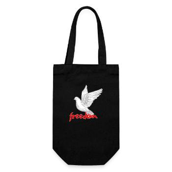 Freedom - peace in the world - Gift Bag for Bottles - black - Front