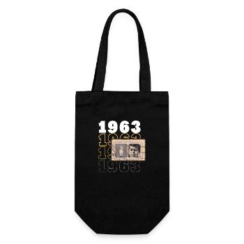 Jahrgang 1963 - Geschenkbeutel für Flaschen - Schwarz - Vorne