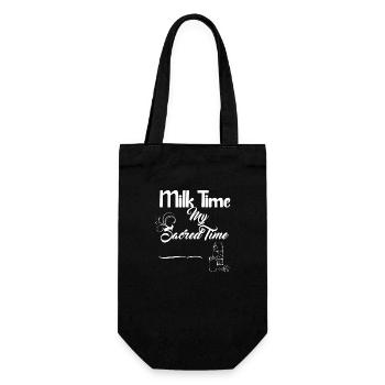 MIlk et biscuits blanc design - Milk Time - Sac à bouteille - noir - Devant