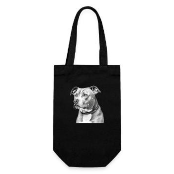 Zion the pit bull - Gift Bag for Bottles - black - Front