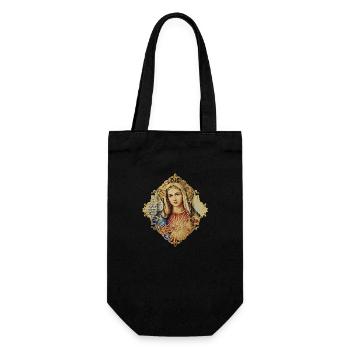 Holly Mary Maria Madonna Mariana Virgin Mary Holy - Gift Bag for Bottles - black - Front