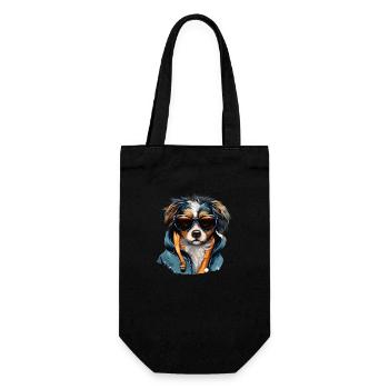 Pattes urbaines: Streetwise Dog Vibes | Amoureux des chiens - Sac à bouteille - noir - Devant