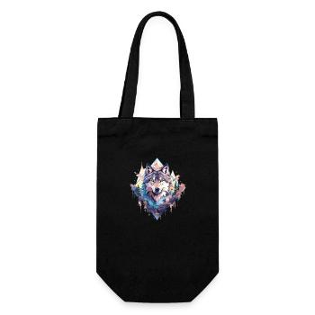Wolf Wolf’s Head Nature Wilderness Adventure Art forestier - Sac à bouteille - noir - Devant