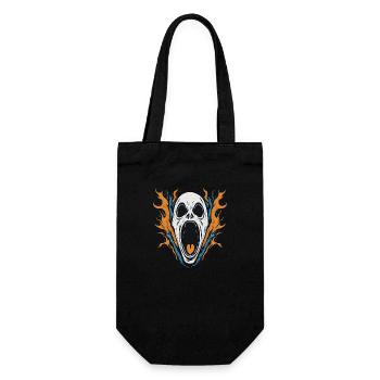Scream Creepy Mask Halloween - Sac à bouteille - noir - Devant