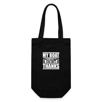 My Boat Doesn't Run On Thanks - Geschenkbeutel für Flaschen - Schwarz - Vorne