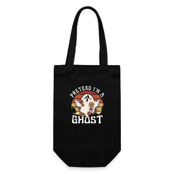 Niedliches grooviges Geister-Halloween-Kostüm, tu so, als wäre ich - Geschenkbeutel für Flaschen - Schwarz - Vorne