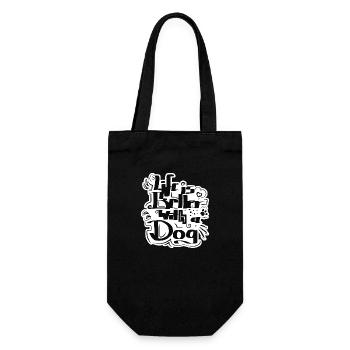 Life is better with a Dog - Gift Bag for Bottles - black - Front