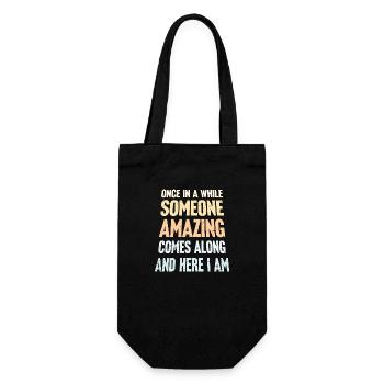 Once In A While Someone Amazing Comes Along Witz - Geschenkbeutel für Flaschen - Schwarz - Vorne