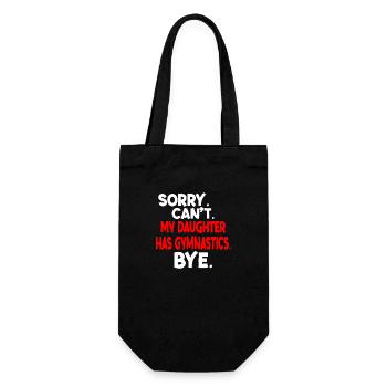 Sorry Can't My Daughter Has Gymnastics Bye Vintage - Gift Bag for Bottles - black - Front