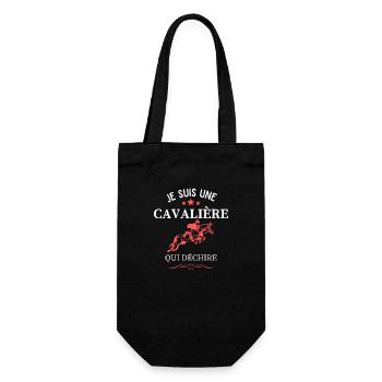 Je suis une Cavalière qui Déchire - Sac à bouteille - noir - Devant