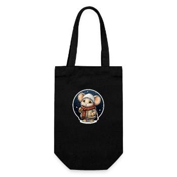 Souris d’hiver - Sac à bouteille - noir - Devant
