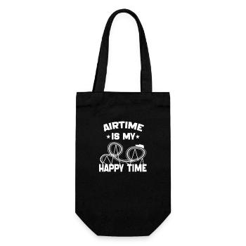 Airtime is My Happy Time Funny Roller Coaster - Sac à bouteille - noir - Devant