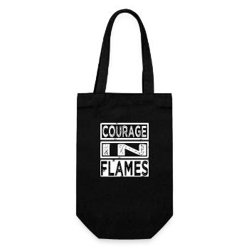 humor bravery funny sayings life saver quote - Gift Bag for Bottles - black - Front