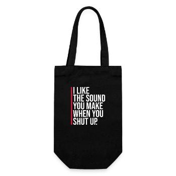 J’aime le son que tu fais quand tu te tais en disant - Sac à bouteille - noir - Devant