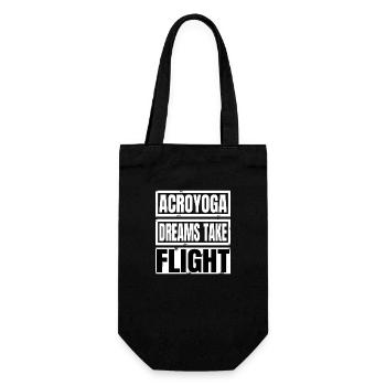 fitness present idea funny quote jokes flexibility - Gift Bag for Bottles - black - Front