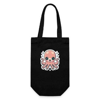 Oktopus-Liebhaber - Geschenkbeutel für Flaschen - Schwarz - Vorne