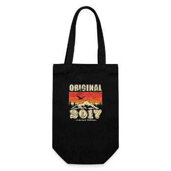 Original 2023 Vintage Vintage Birthday Retro - Gift Bag for Bottles - black - Front