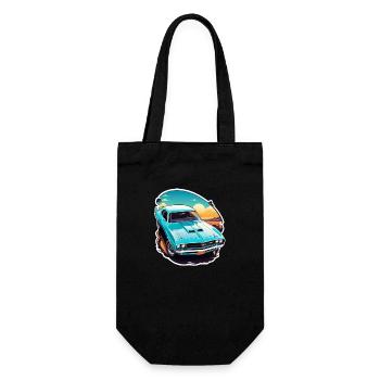 Vintage Car Sunset - Gift Bag for Bottles - black - Front