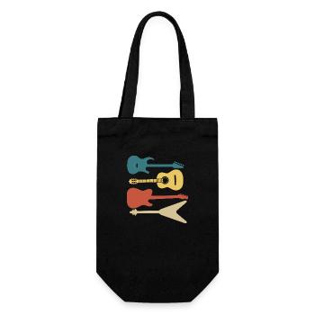 guitare rétro vintage - Sac à bouteille - noir - Devant