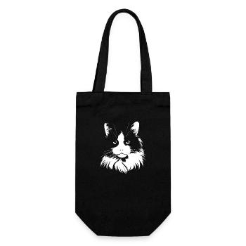 Chat, Motif De Chat - Sac à bouteille - noir - Devant