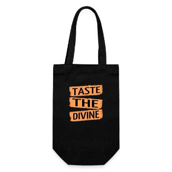 happy jokes present idea funny sayings quote - Geschenkbeutel für Flaschen - Schwarz - Vorne