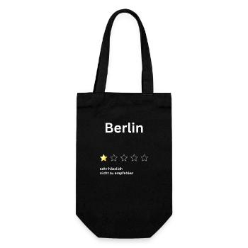 Berlin 1star - Geschenkbeutel für Flaschen - Schwarz - Vorne