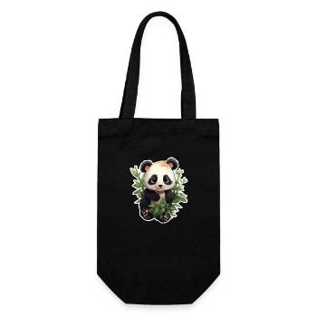 Panda Cute - Gift Bag for Bottles - black - Front