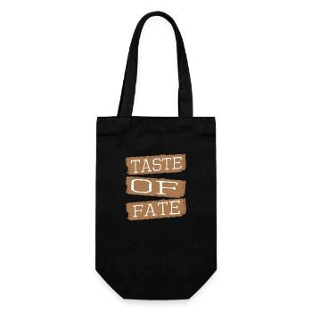 sayings culinary creations shaping destiny present - Geschenkbeutel für Flaschen - Schwarz - Vorne