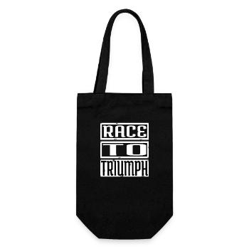horse racing competitions present idea - Geschenkbeutel für Flaschen - Schwarz - Vorne
