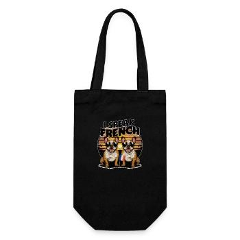 bouledogue francais relax - Sac à bouteille - noir - Devant