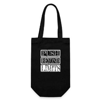 Training Quote Endurance Quotes - Gift Bag for Bottles - black - Front