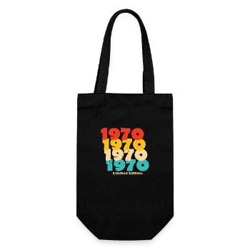 1970: Limited Edition - 54th Anniversary - Gift Bag for Bottles - black - Front