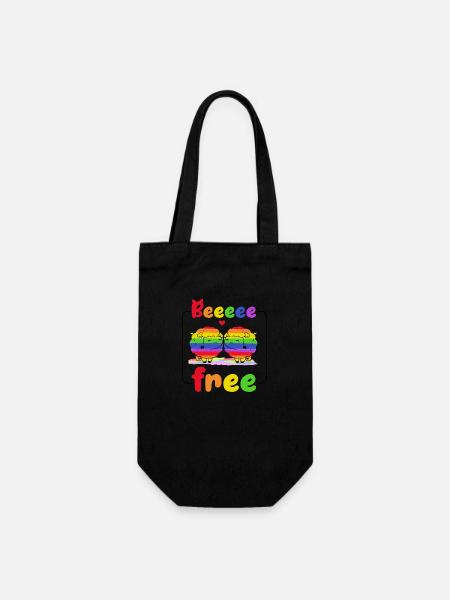 Beee fre Pridedesigncontest2024 - Gift Bag for Bottles - black