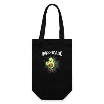 Happycado - Geschenkbeutel für Flaschen - Schwarz - Vorne