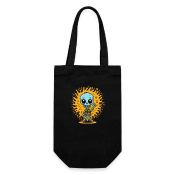 Skeleton - Gift Bag for Bottles - black - Front