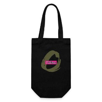Take it easy, just chill and rela:x - Gift Bag for Bottles - black - Front