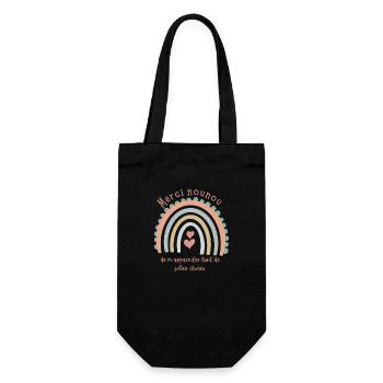 Thank you nanny for teaching me so many pretty things - Gift Bag for Bottles - black - Front