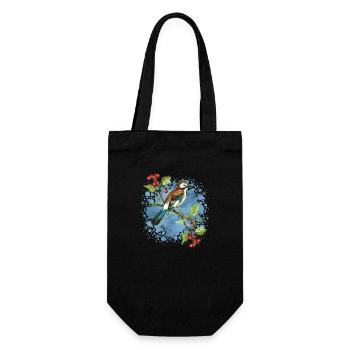 Colorful bird - Gift Bag for Bottles - black - Front