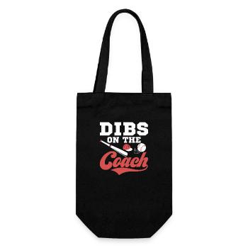 Dibs On The Coach Sport Fan Baseball - Geschenkbeutel für Flaschen - Schwarz - Vorne