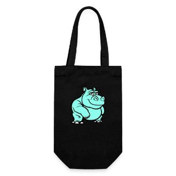 Hippo Comic - Gift Bag for Bottles - black - Front